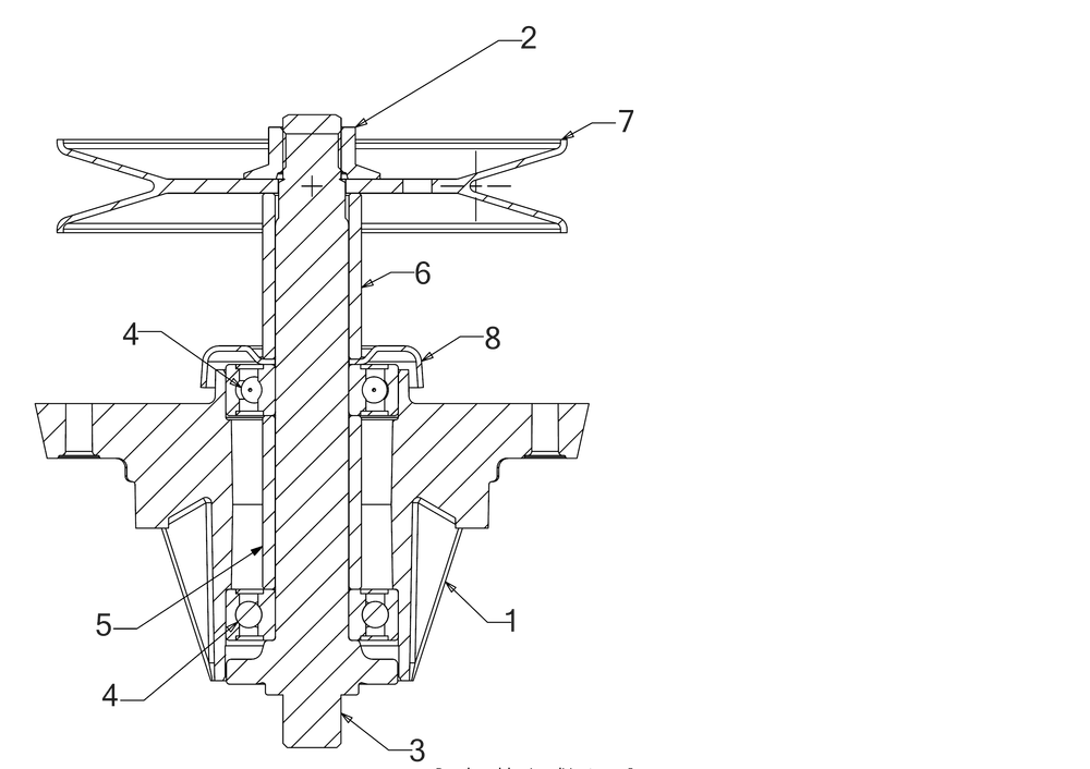 Spindle Diagram and Parts List for ZT2-54KW (17RIEACI010)(2020) Cub Cadet Lawn Tractor